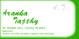 aranka tajthy business card